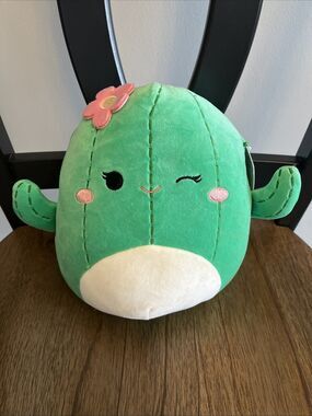 SQUISHMALLOW - 8” MARITZA CACTUS - wink and pink flower - New With Tags